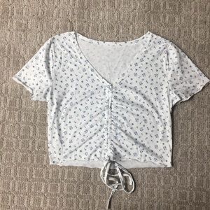 ROMWE Floral Crop Top